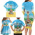 Hawaiian Ukulele Family Matching Long Sleeve Bodycon Dress and Hawaiian Shirt Sound Of Happiness