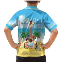 Hawaiian Ukulele Family Matching Mermaid Dress and Hawaiian Shirt Sound Of Happiness