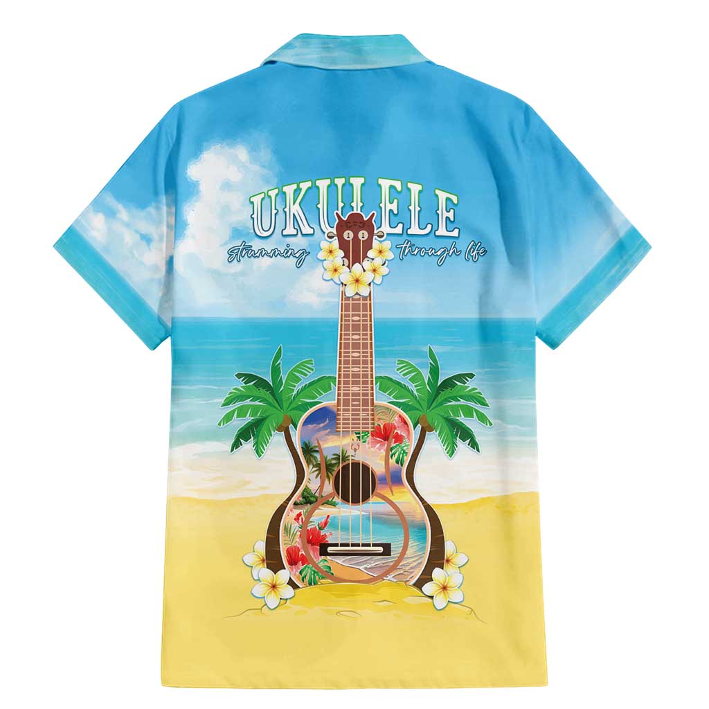 Hawaiian Ukulele Family Matching Mermaid Dress and Hawaiian Shirt Sound Of Happiness