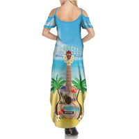 Hawaiian Ukulele Summer Maxi Dress Sound Of Happiness