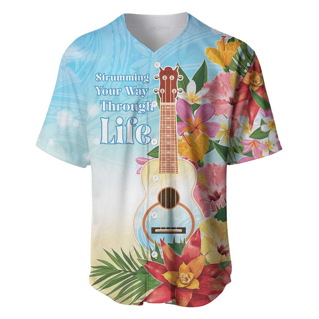 National Ukulele Day Baseball Jersey Tropical Vibe