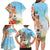 National Ukulele Day Family Matching Long Sleeve Bodycon Dress and Hawaiian Shirt Tropical Vibe