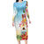 National Ukulele Day Family Matching Long Sleeve Bodycon Dress and Hawaiian Shirt Tropical Vibe