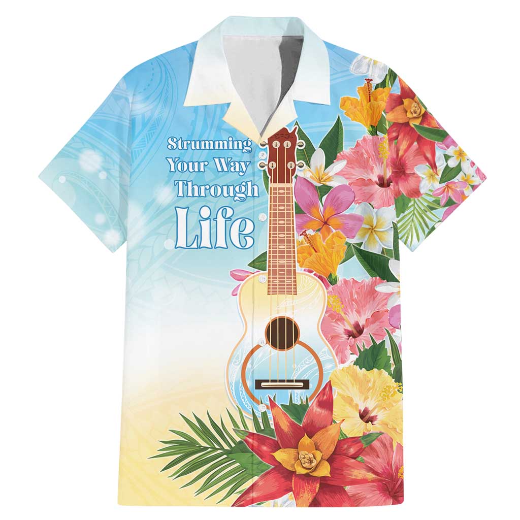 National Ukulele Day Family Matching Mermaid Dress and Hawaiian Shirt Tropical Vibe