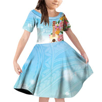 National Ukulele Day Family Matching Off Shoulder Short Dress and Hawaiian Shirt Tropical Vibe