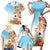 National Ukulele Day Family Matching Short Sleeve Bodycon Dress and Hawaiian Shirt Tropical Vibe