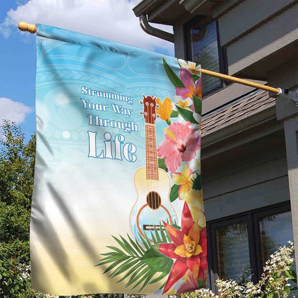 National Ukulele Day Garden Flag Tropical Vibe LT05 - Polynesian Pride