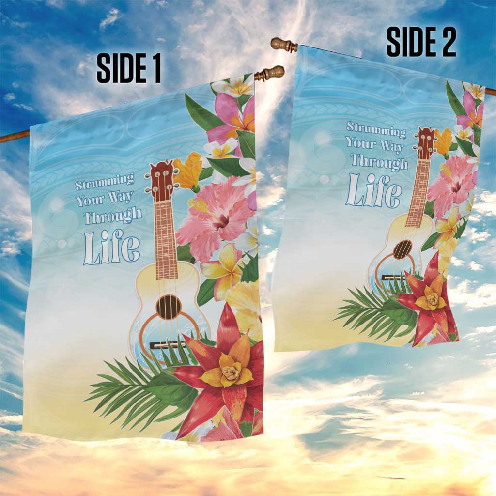 National Ukulele Day Garden Flag Tropical Vibe LT05 - Polynesian Pride