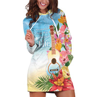 National Ukulele Day Hoodie Dress Tropical Vibe LT05 Colorful - Polynesian Pride