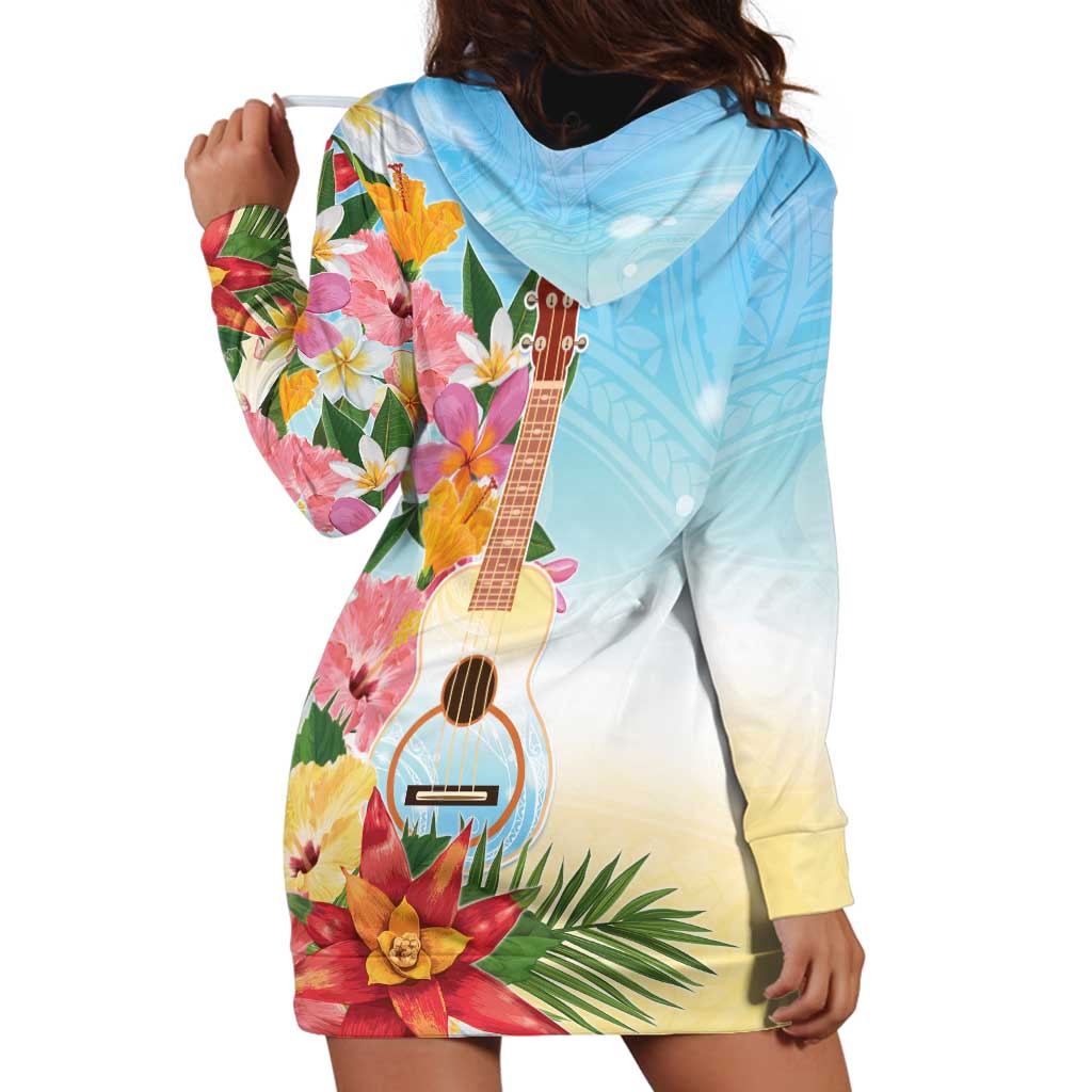 National Ukulele Day Hoodie Dress Tropical Vibe LT05 - Polynesian Pride