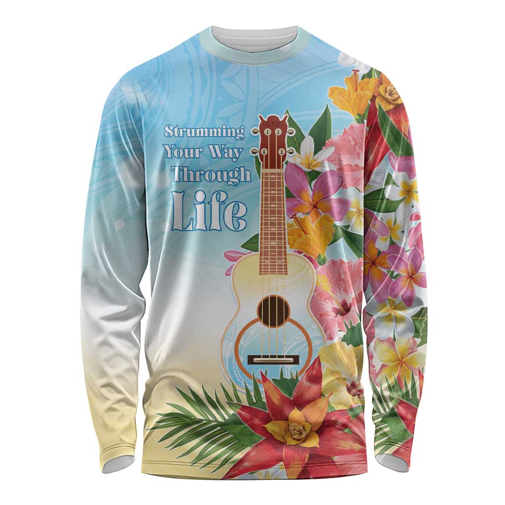 National Ukulele Day Long Sleeve Shirt Tropical Vibe LT05 Unisex Colorful - Polynesian Pride