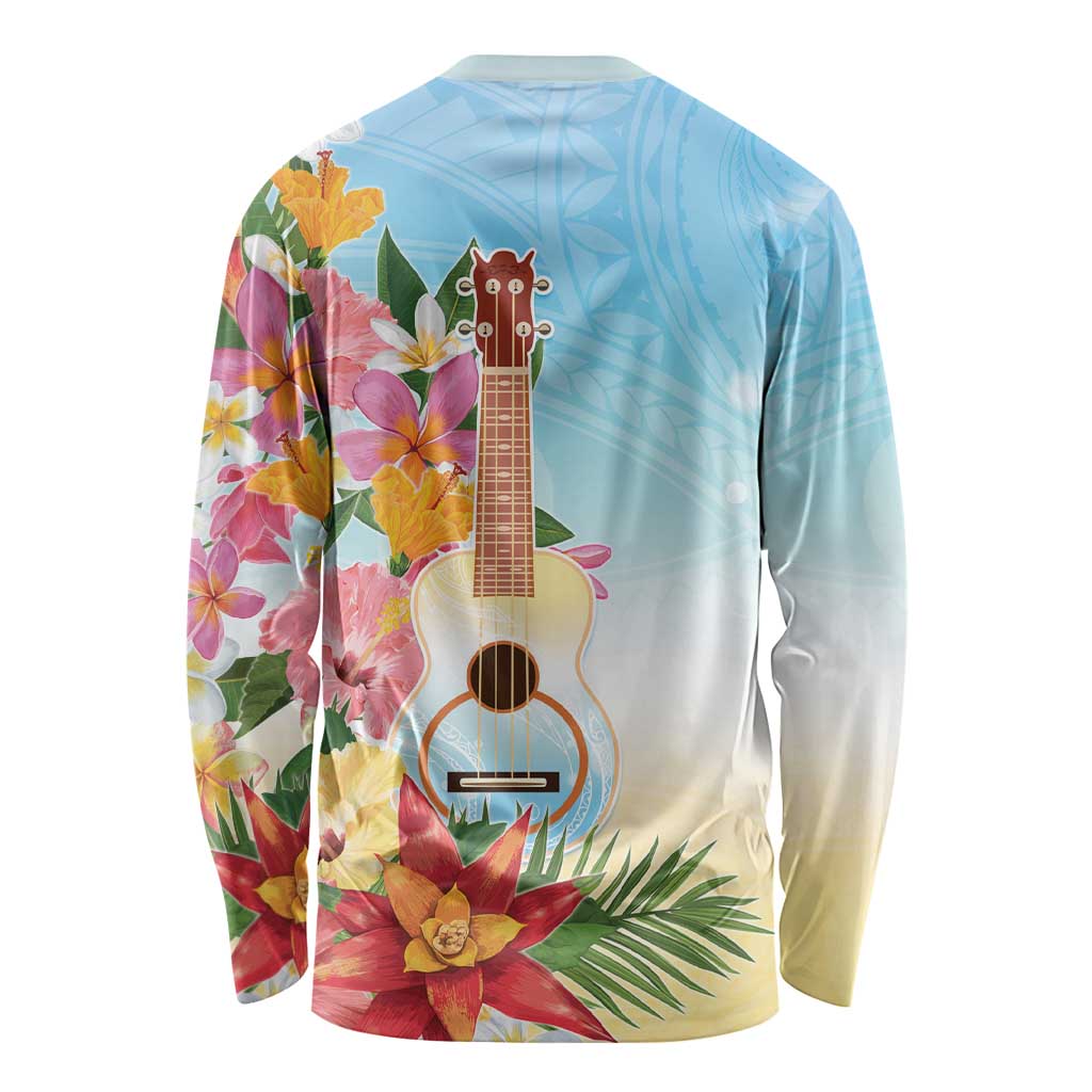 National Ukulele Day Long Sleeve Shirt Tropical Vibe LT05 - Polynesian Pride