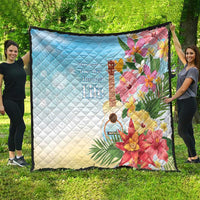 National Ukulele Day Quilt Tropical Vibe
