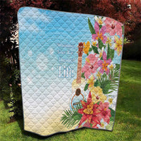 National Ukulele Day Quilt Tropical Vibe
