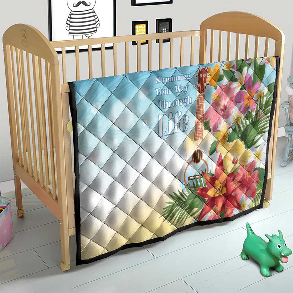 National Ukulele Day Quilt Tropical Vibe