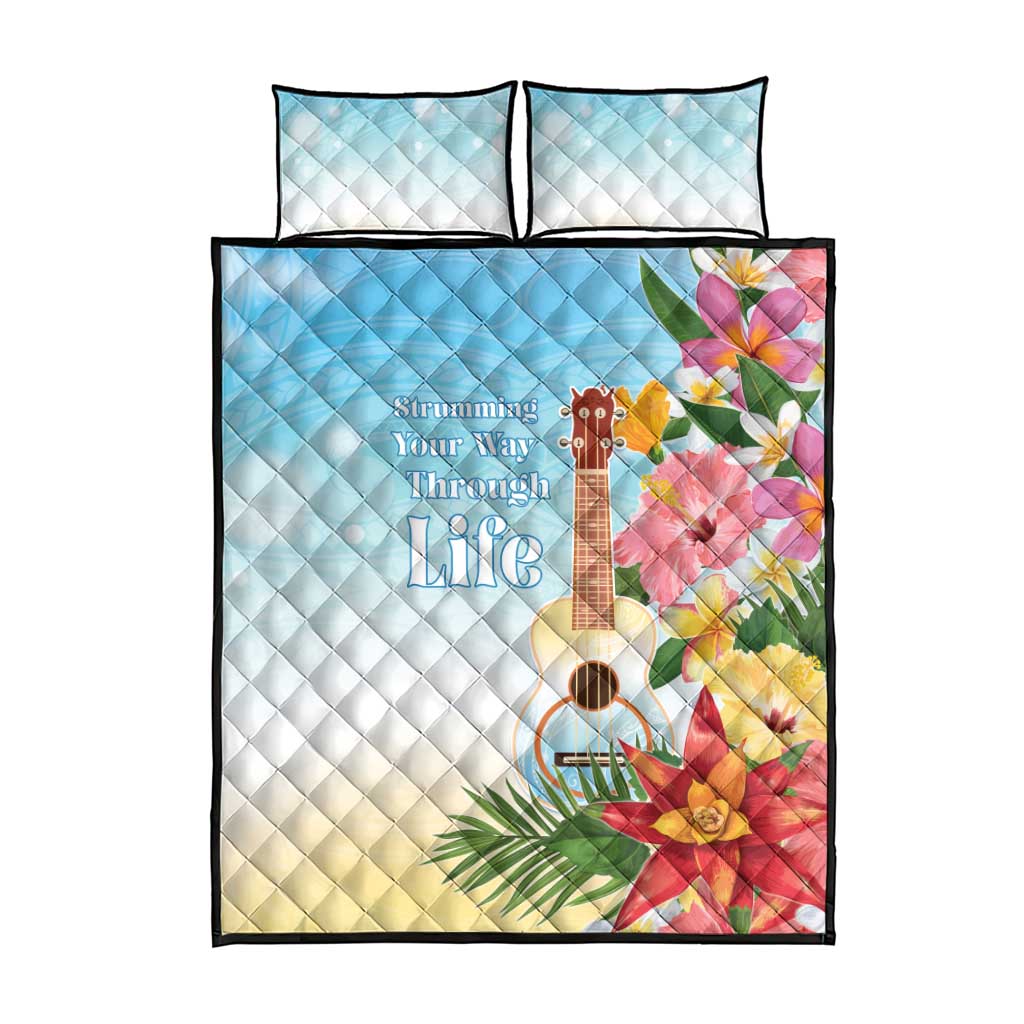 National Ukulele Day Quilt Bed Set Tropical Vibe LT05 - Polynesian Pride