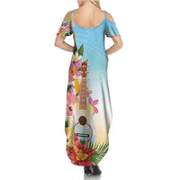 National Ukulele Day Summer Maxi Dress Tropical Vibe LT05 - Polynesian Pride