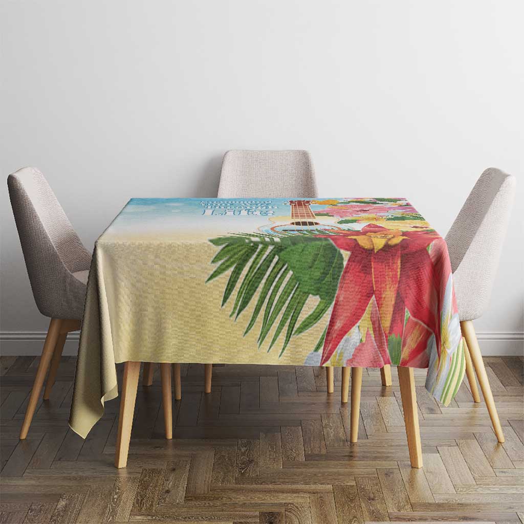 National Ukulele Day Tablecloth Tropical Vibe LT05 - Polynesian Pride