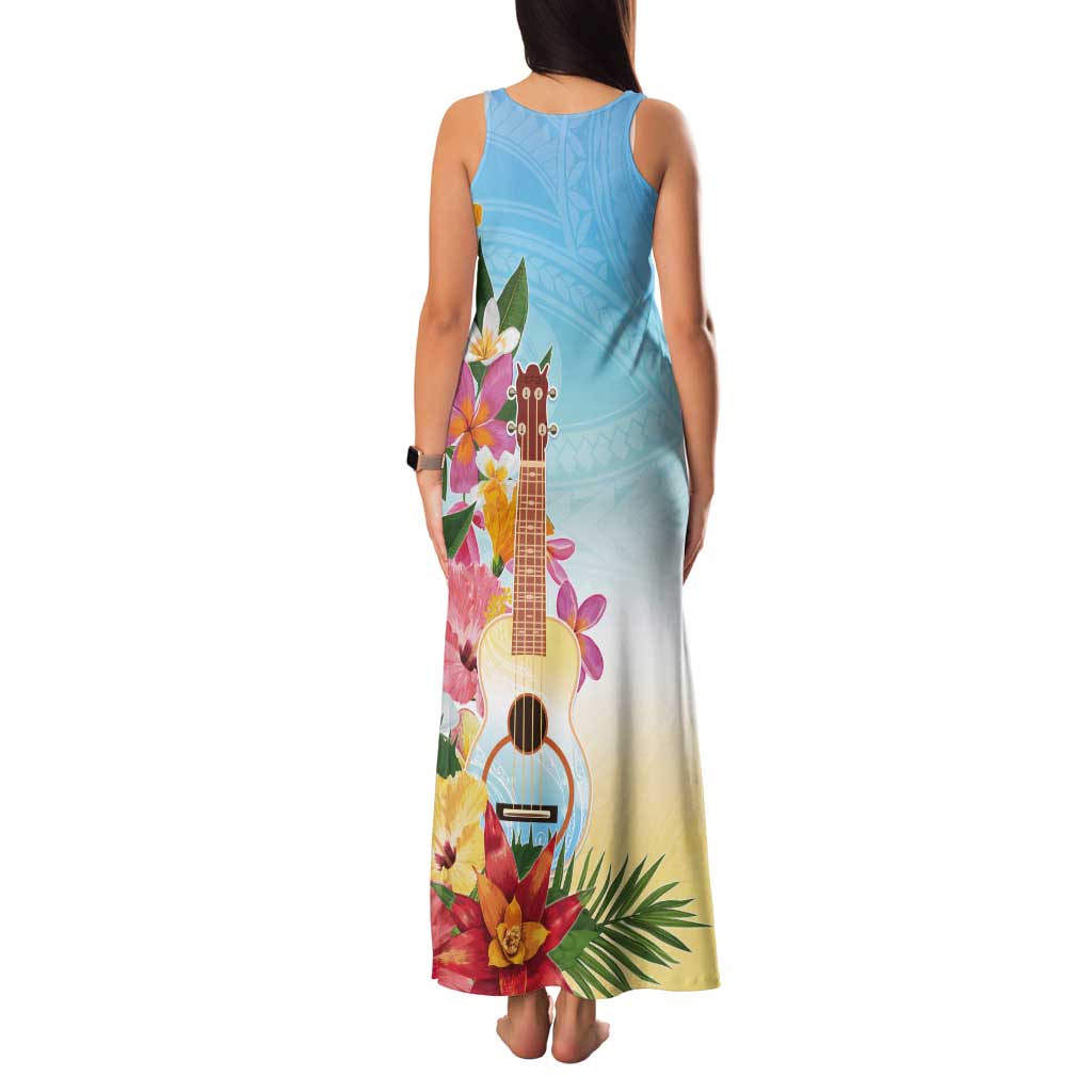 National Ukulele Day Tank Maxi Dress Tropical Vibe LT05 - Polynesian Pride