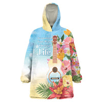 National Ukulele Day Wearable Blanket Hoodie Tropical Vibe LT05 One Size Colorful - Polynesian Pride