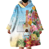 National Ukulele Day Wearable Blanket Hoodie Tropical Vibe LT05 - Polynesian Pride
