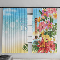 National Ukulele Day Window Curtain Tropical Vibe LT05 With Hooks Colorful - Polynesian Pride