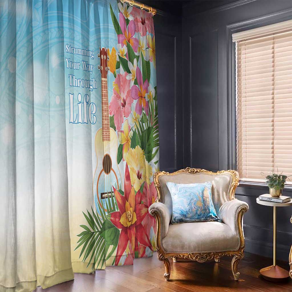 National Ukulele Day Window Curtain Tropical Vibe LT05 - Polynesian Pride