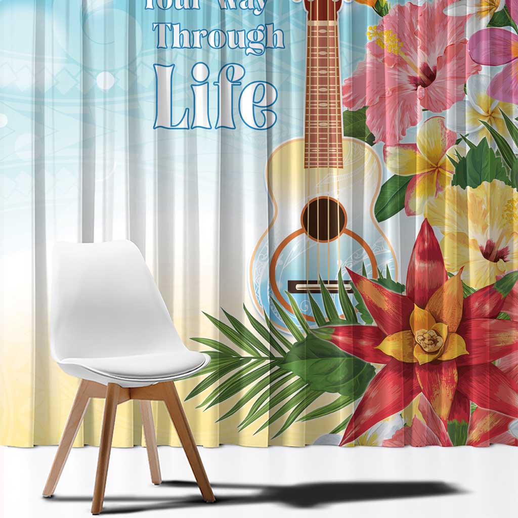 National Ukulele Day Window Curtain Tropical Vibe LT05 - Polynesian Pride
