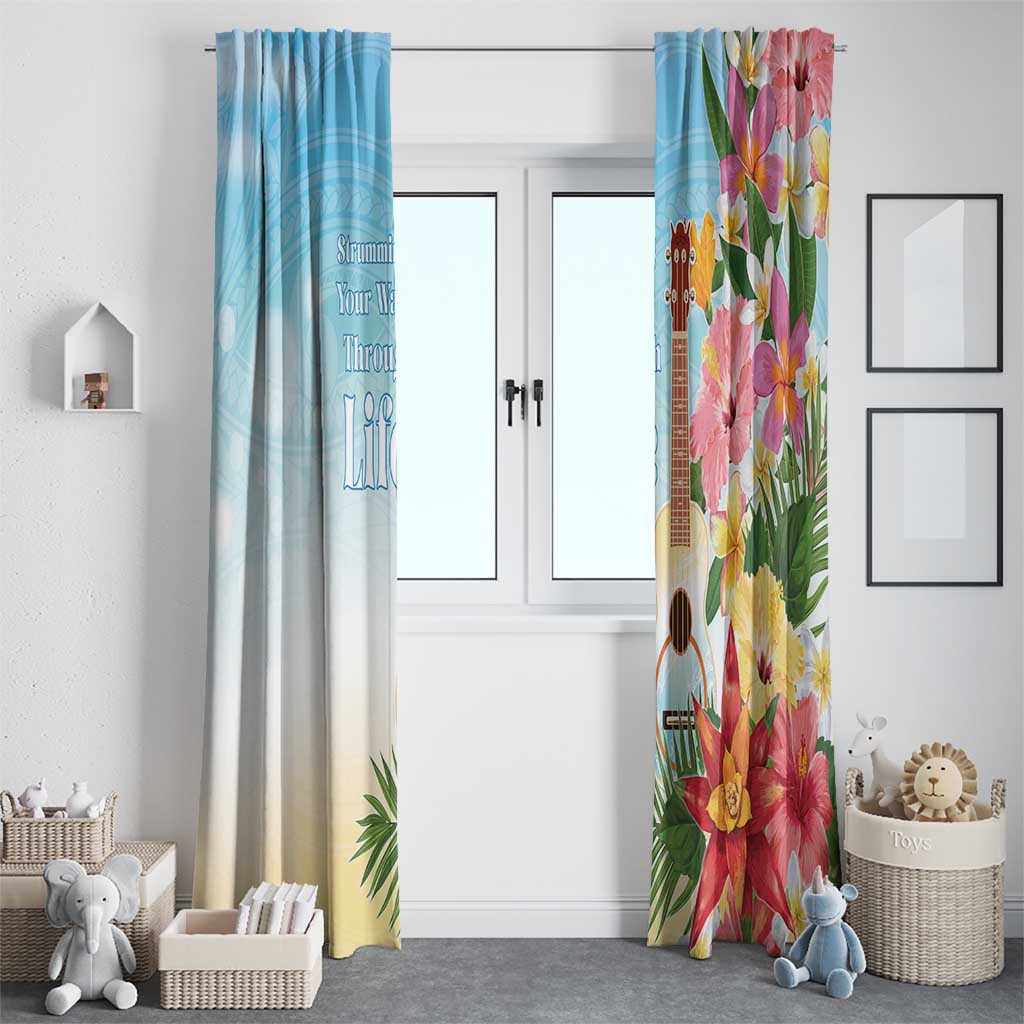 National Ukulele Day Window Curtain Tropical Vibe LT05 - Polynesian Pride