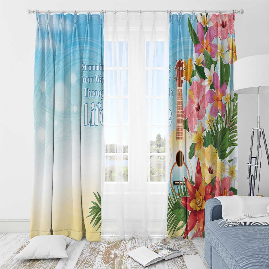 National Ukulele Day Window Curtain Tropical Vibe LT05 - Polynesian Pride