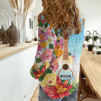 National Ukulele Day Women Casual Shirt Tropical Vibe