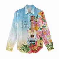 National Ukulele Day Women Casual Shirt Tropical Vibe