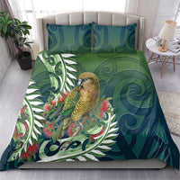 New Zealand Kea Bird Bedding Set With Maori Koru Fern LT05 - Polynesian Pride