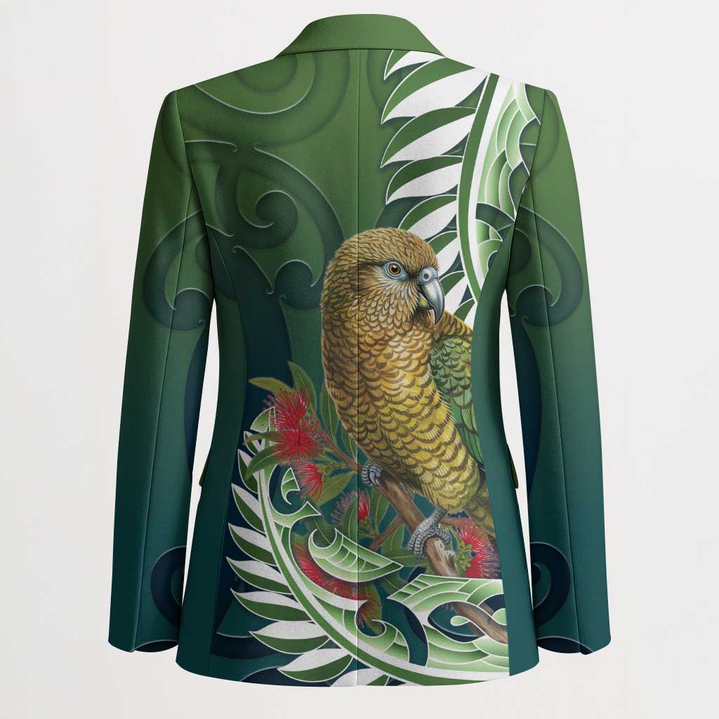 New Zealand Kea Bird Blazer With Maori Koru Fern LT05 - Polynesian Pride