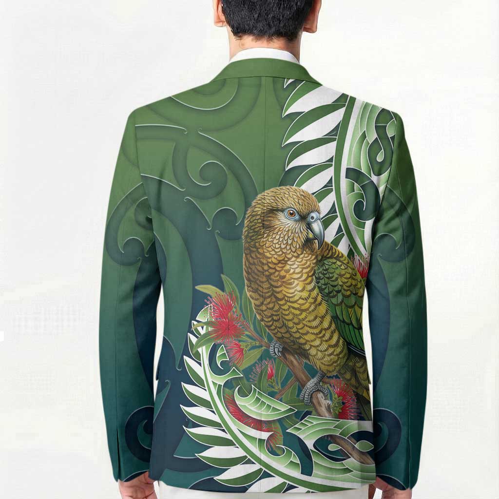 New Zealand Kea Bird Blazer With Maori Koru Fern LT05 - Polynesian Pride
