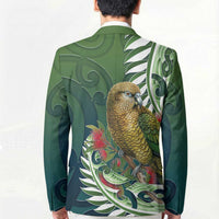 New Zealand Kea Bird Blazer With Maori Koru Fern LT05 - Polynesian Pride