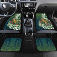 New Zealand Kea Bird Car Mats With Maori Koru Fern LT05 Set 4pcs Green - Polynesian Pride