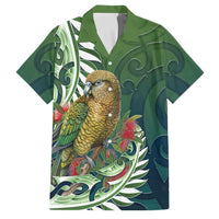 New Zealand Kea Bird Family Matching Mermaid Dress and Hawaiian Shirt With Maori Koru Fern - Polynesian Pride