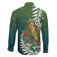 New Zealand Kea Bird Family Matching Mermaid Dress and Hawaiian Shirt With Maori Koru Fern - Polynesian Pride