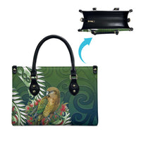 New Zealand Kea Bird Leather Bag With Maori Koru Fern - Polynesian Pride
