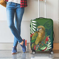 New Zealand Kea Bird Luggage Cover With Maori Koru Fern - Polynesian Pride