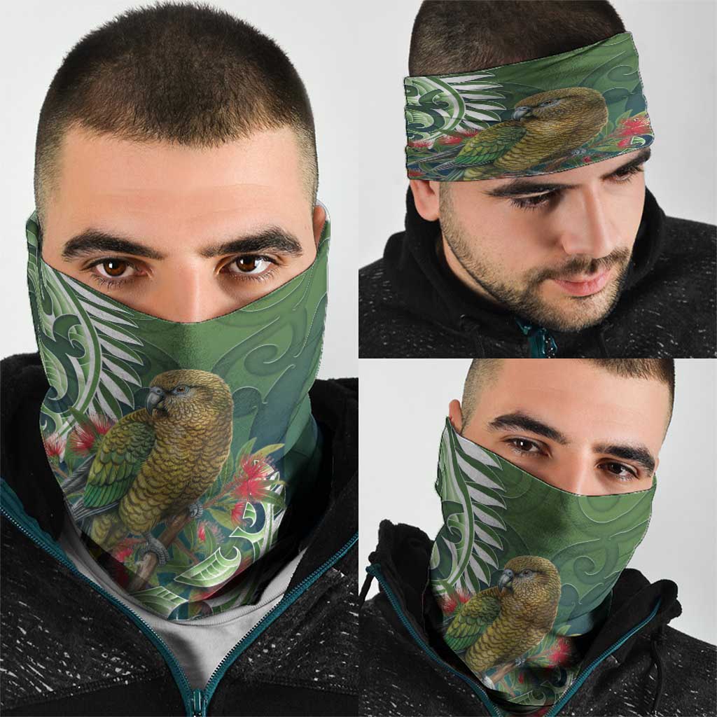 New Zealand Kea Bird Neck Gaiter With Maori Koru Fern LT05 - Polynesian Pride