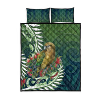 New Zealand Kea Bird Quilt Bed Set With Maori Koru Fern - Polynesian Pride