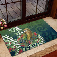 New Zealand Kea Bird Rubber Doormat With Maori Koru Fern LT05 - Polynesian Pride