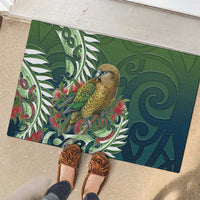 New Zealand Kea Bird Rubber Doormat With Maori Koru Fern LT05 - Polynesian Pride
