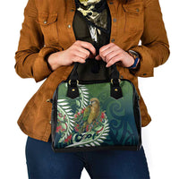 New Zealand Kea Bird Shoulder Handbag With Maori Koru Fern - Polynesian Pride