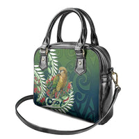 New Zealand Kea Bird Shoulder Handbag With Maori Koru Fern - Polynesian Pride