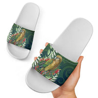 New Zealand Kea Bird Slide Sandals With Maori Koru Fern - Polynesian Pride
