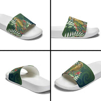 New Zealand Kea Bird Slide Sandals With Maori Koru Fern - Polynesian Pride