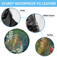 New Zealand Kea Bird Spare Tire Cover With Maori Koru Fern LT05 - Polynesian Pride